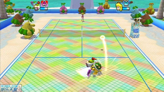 用Wii玩馬利歐網球GC